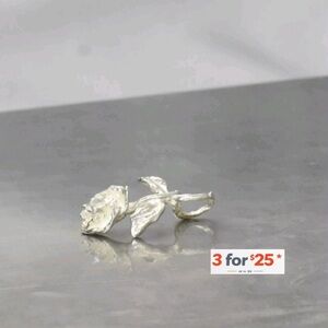 Sterling silver rose charm/ pendant